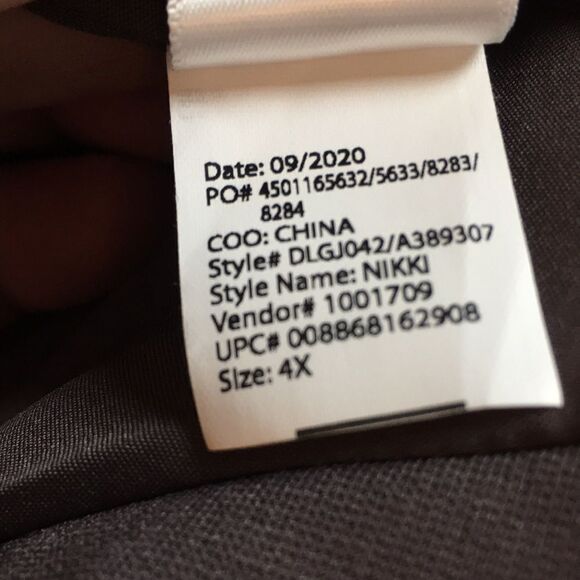 Logo by Lori Goldstein brown blazer long sleeve with gathered sleeve Sz 4X - Picture 15 of 15